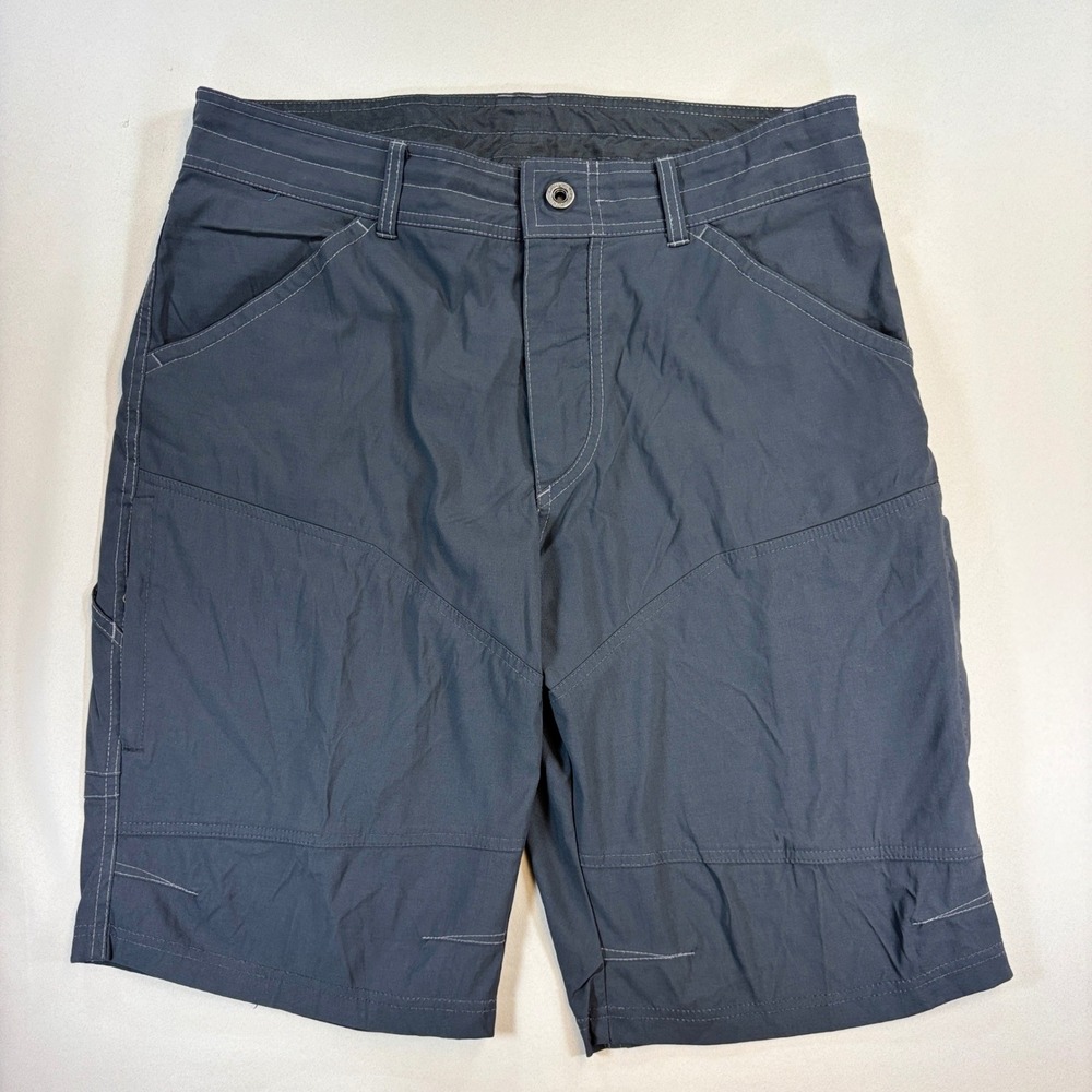 Kuhl Renegade Shorts Mens 34 Charcoal Gray Stretch Hiking Trails Outdoor Cargo